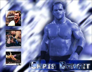 Legendary Wrestler Chris Benoit In Graphic Art Wallpaper