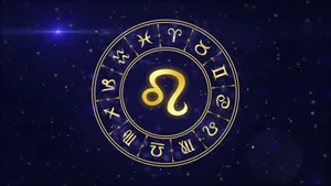 Leo Zodiac Sign Wheel And Stars Wallpaper