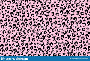 Leopard Print Pattern On Pink Background Wallpaper
