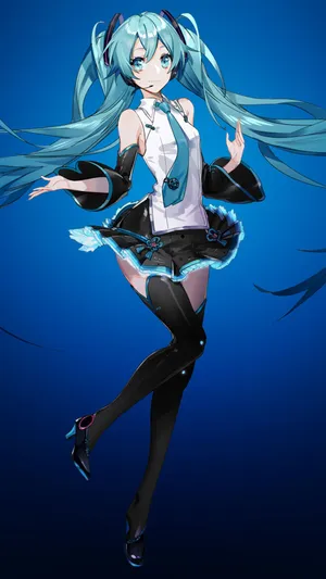 Let The Digital World Of Hatsune Miku Come To You With This Phone! Wallpaper