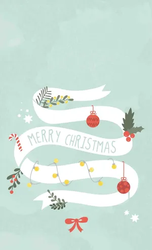 Let The Holiday Cheer Light Up Your Life With A Cute Christmas Phone! Wallpaper