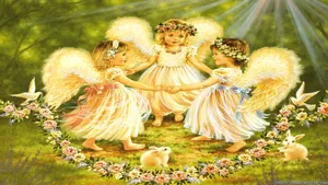Let Your Inner Vintage Angel Shine Wallpaper