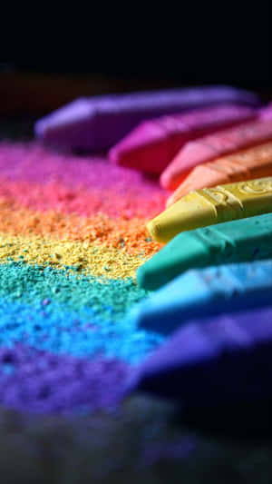 Let Your World Sparkle With This Beautiful Pastel Rainbow Iphone Wallpaper Wallpaper