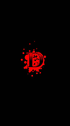 Letter D With Red Splatter Wallpaper