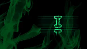 Letter I Green Smoke Wallpaper