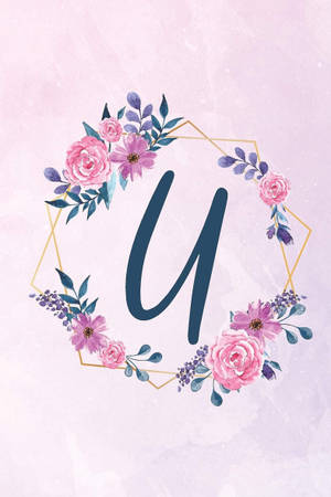 Letter U Initial Monogram Wallpaper