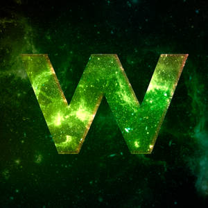 Letter W Green Nebula Wallpaper