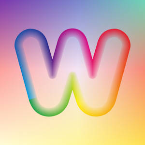 Letter W Rainbow Outline Wallpaper