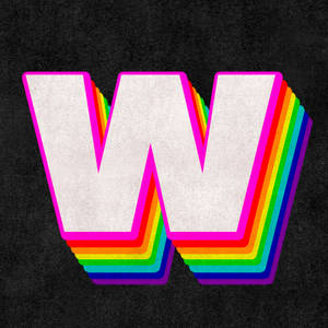 Letter W Rainbow Shadows Wallpaper