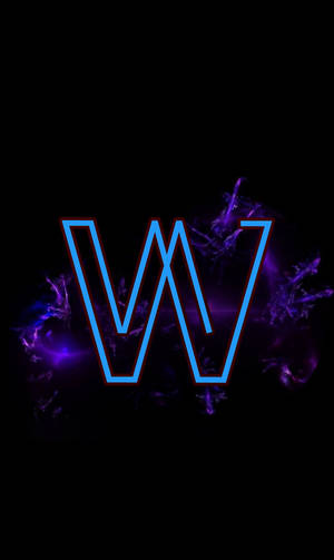 Letter W Violet Smoke Wallpaper