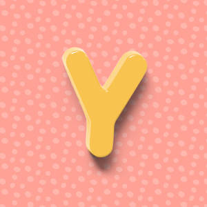 Letter Y Polka Dots Wallpaper