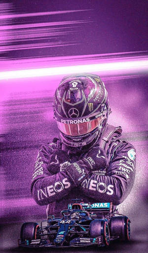 Lewis Hamilton F1 Wearing Racing Gear Wallpaper