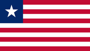 Liberia Red And Blue Flag Wallpaper