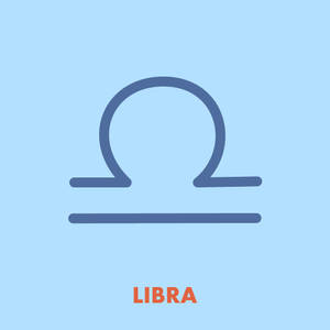 Libra Blue Symbol Wallpaper