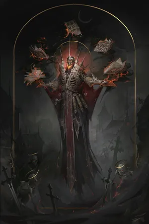 Lich King Skeleton Aesthetic Books Wallpaper