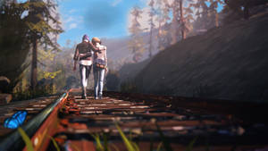 Life Is Strange Walking On Tracks Wallpaper