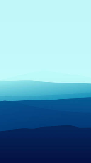 Light Blue Phone Gradient Mountains Wallpaper