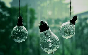 Light Bulbs Olive Greenaesthetic Desktop Wallpaper
