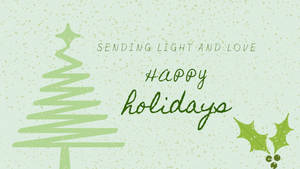 Light Green Christmas Aesthetic Wallpaper