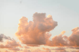 Light Peach Cloud Aesthetic Wallpaper