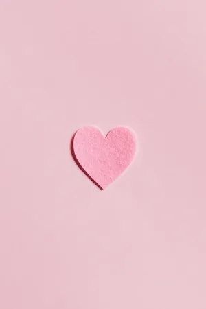 Light Pink Felt Heart Wallpaper