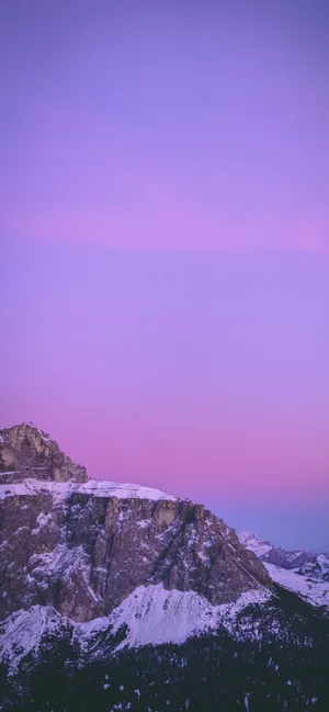 Light Purple Aesthetic Mountain Peak Wallpaper