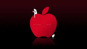 “light Yagami Tempted By Death Note Red Apple Cover” Wallpaper