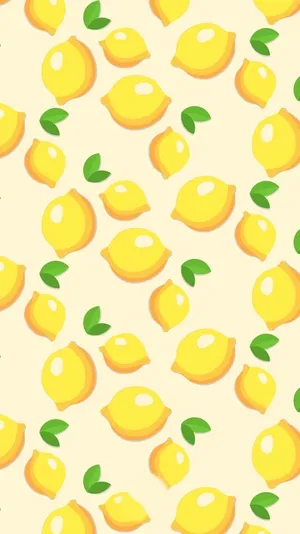 Light Yellow Lemon Seamless Wallpaper