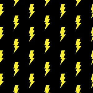 Lightning Bolts On Black Background Wallpaper