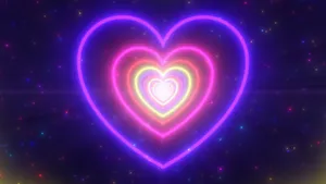 Lights Heart Neon Wallpaper
