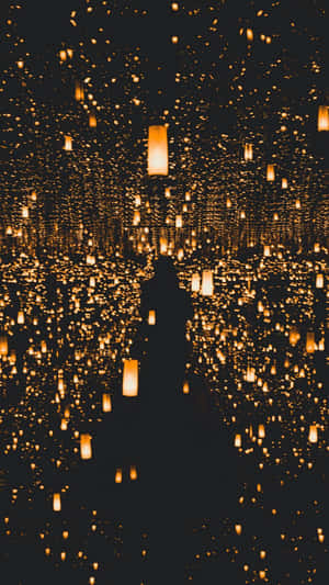 Lights Lantern Sky Wallpaper