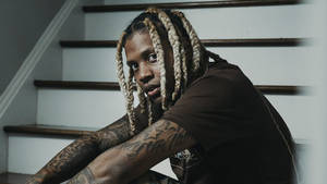 Lil Durk Fierce Look Wallpaper