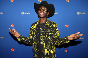 Lil Nas X At Spotify Event Wallpaper