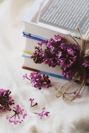 Lilac Aesthetic Book Desktop Wallpaper