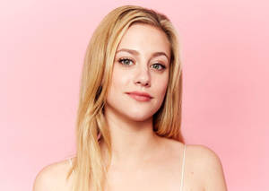 Lili Reinhart On Pink Wallpaper