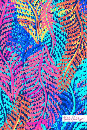 Lilly Pulitzer Neon Digital Print Wallpaper