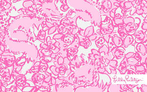 Lilly Pulitzer Pink Art Wallpaper