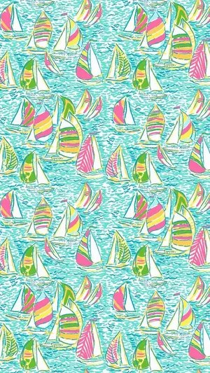 Lilly Pulitzer Sailboats Wallpaper