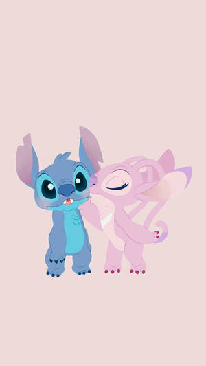 Lilo And Stitch Angel Kiss Wallpaper