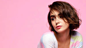 Lily Collins In Barrie Campaign Wallpaper