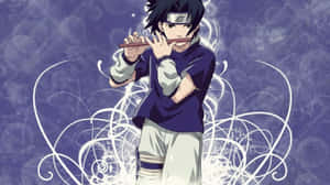 Limited Edition Blue Sasuke Figure Wallpaper