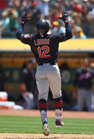 Lindor Celebration On Field Wallpaper