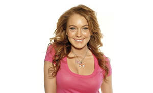 Lindsay Lohan Pink Blouse Wallpaper