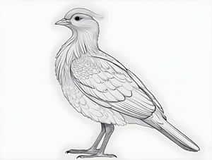 Line Art Bird Wallpaper