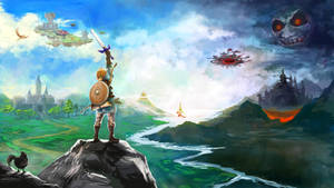 Link Exploring The Between Worlds In Legend Of Zelda Wallpaper