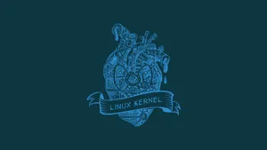 Linux Kernel Realistic Heart Wallpaper