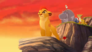 Lion Guard Kion Standing On A Rock Wallpaper