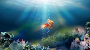 Lionhead Goldfish Wallpaper