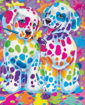 Lisa Frank Paint Puppies Wallpaper