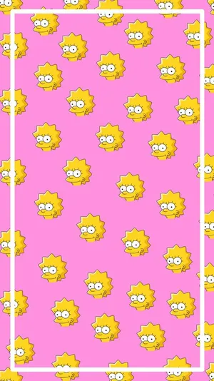 Lisa Simpson Border Aesthetic Wallpaper